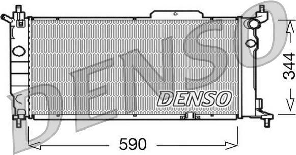 Denso DRM20013 - Радиатор, охлаждение двигателя autosila-amz.com