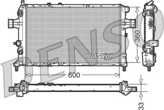 Denso DRM20017 - Радиатор, охлаждение двигателя autosila-amz.com