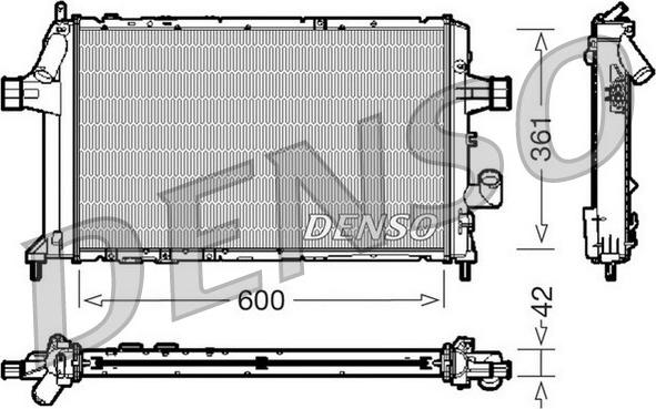 Denso DRM20085 - Радиатор охлажд. OP ASTRA G 1.7 TD autosila-amz.com