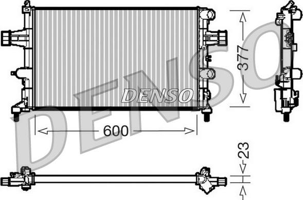 Denso DRM20081 - Радиатор, охлаждение двигателя autosila-amz.com