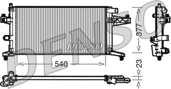 Denso DRM20038 - Радиатор, охлаждение двигателя autosila-amz.com