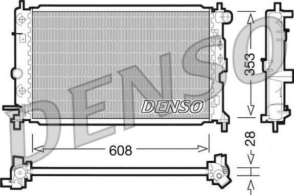 Denso DRM20026 - Радиатор, охлаждение двигателя autosila-amz.com