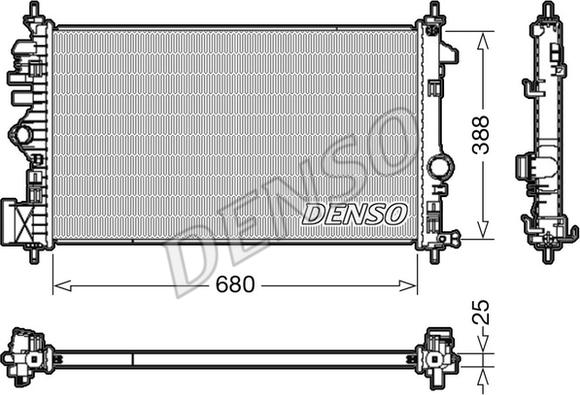 Denso DRM20109 - Радиатор, охлаждение двигателя autosila-amz.com
