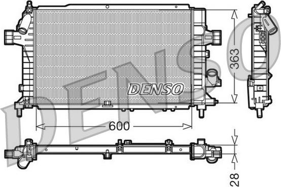 Denso DRM20104 - Радиатор, охлаждение двигателя autosila-amz.com