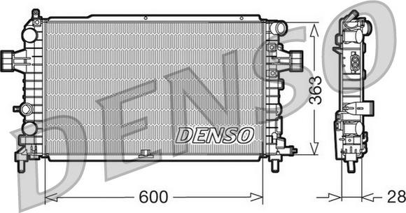 Denso DRM20105 - Радиатор, охлаждение двигателя autosila-amz.com