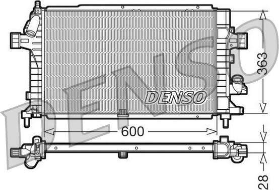 Denso DRM20100 - Радиатор, охлаждение двигателя autosila-amz.com