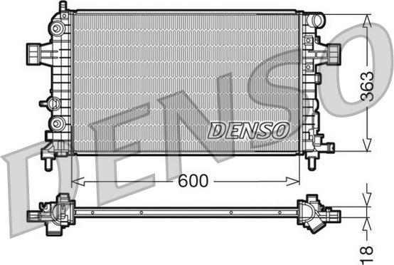 Denso DRM20101 - Радиатор, охлаждение двигателя autosila-amz.com