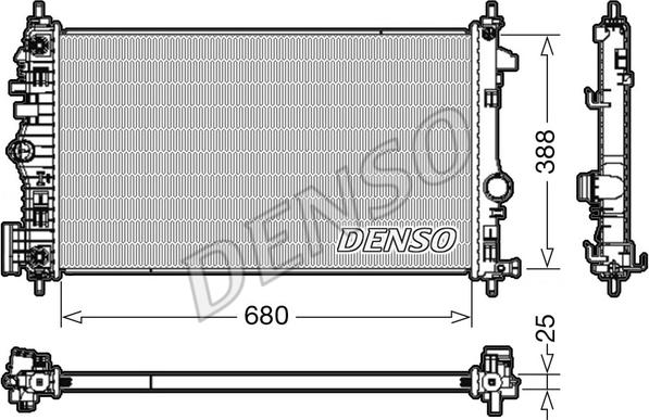 Denso DRM20108 - Радиатор, охлаждение двигателя autosila-amz.com