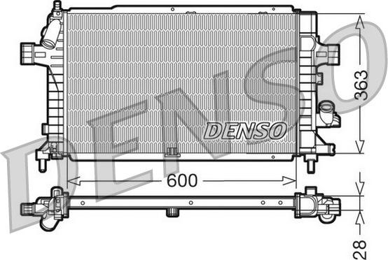 Denso DRM20102 - Радиатор, охлаждение двигателя autosila-amz.com