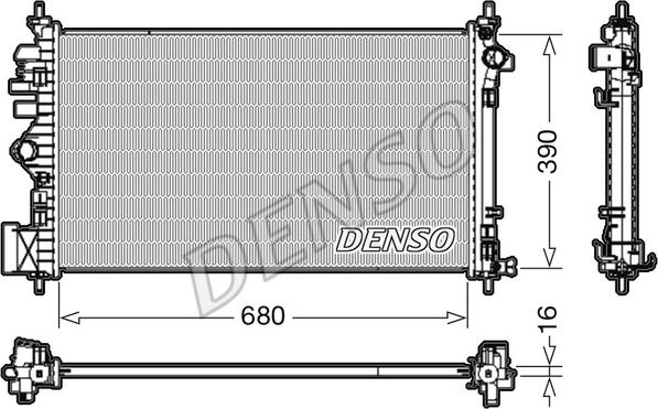 Denso DRM20111 - Радиатор, охлаждение двигателя autosila-amz.com