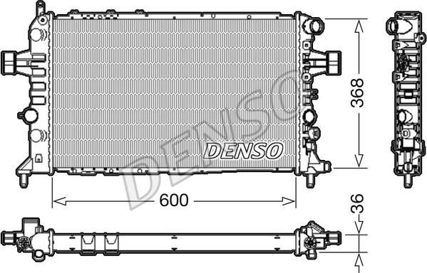 Denso DRM20112 - Радиатор, охлаждение двигателя autosila-amz.com