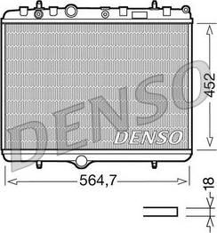 Denso DRM21055 - Радиатор, охлаждение двигателя autosila-amz.com