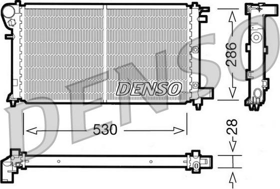 Denso DRM21004 - Радиатор, охлаждение двигателя autosila-amz.com
