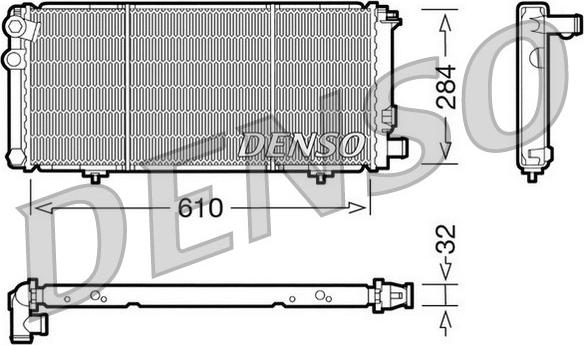 Denso DRM21010 - Радиатор, охлаждение двигателя autosila-amz.com