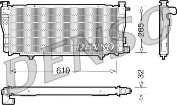 Denso DRM21012 - Радиатор, охлаждение двигателя autosila-amz.com