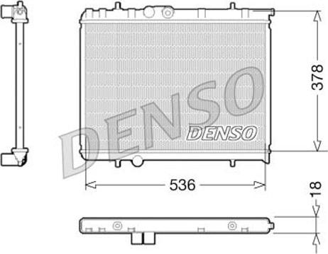 Denso DRM21034 - Радиатор, охлаждение двигателя autosila-amz.com