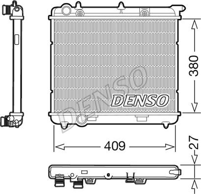 Denso DRM21024 - Радиатор, охлаждение двигателя autosila-amz.com