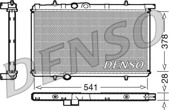 Denso DRM21021 - Радиатор, охлаждение двигателя autosila-amz.com