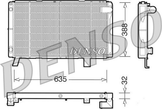 Denso DRM21072 - Радиатор, охлаждение двигателя autosila-amz.com