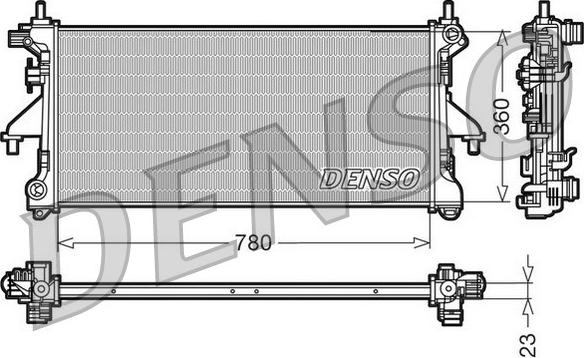 Denso DRM21100 - Радиатор, охлаждение двигателя autosila-amz.com