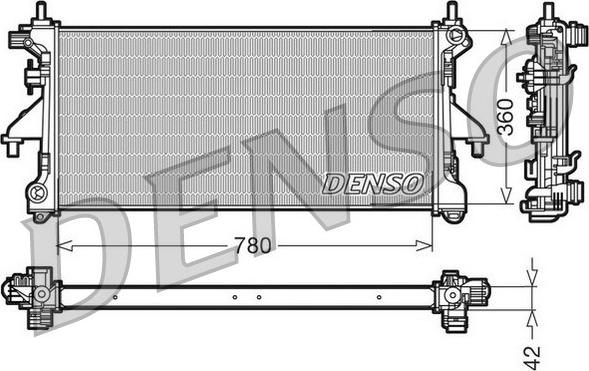 Denso DRM21102 - Радиатор, охлаждение двигателя autosila-amz.com
