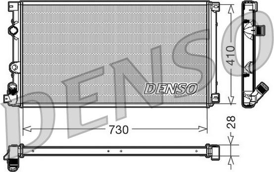 Denso DRM23090 - Радиатор, охлаждение двигателя autosila-amz.com
