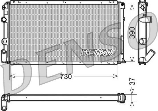 Denso DRM23091 - Радиатор, охлаждение двигателя autosila-amz.com