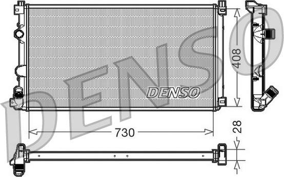 Denso DRM23092 - Радиатор, охлаждение двигателя autosila-amz.com