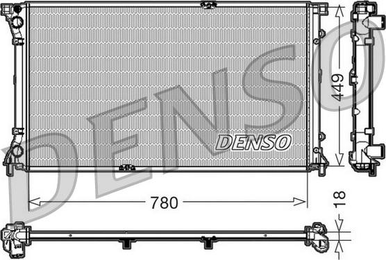 Denso DRM23097 - Радиатор, охлаждение двигателя autosila-amz.com