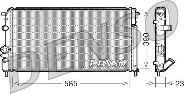 Denso DRM23053 - Радиатор, охлаждение двигателя autosila-amz.com