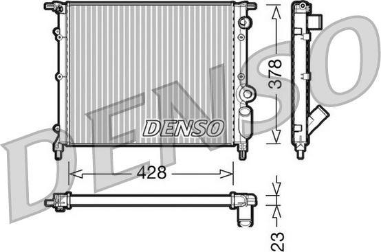 Denso DRM23004 - Радиатор, охлаждение двигателя autosila-amz.com