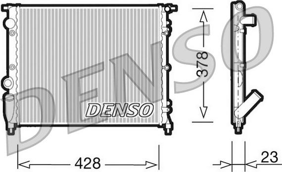 Denso DRM23001 - Радиатор, охлаждение двигателя autosila-amz.com