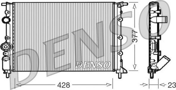 Denso DRM23008 - Радиатор, охлаждение двигателя autosila-amz.com