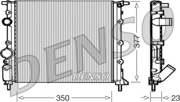 Denso DRM23010 - Радиатор, охлаждение двигателя autosila-amz.com