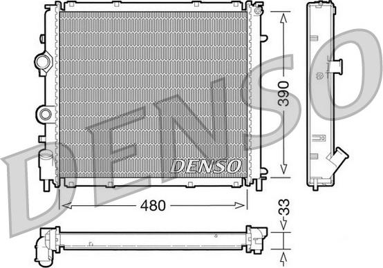 Denso DRM23011 - Радиатор, охлаждение двигателя autosila-amz.com