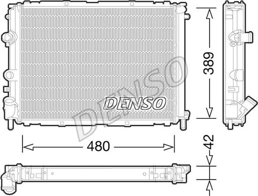 Denso DRM23033 - Радиатор, охлаждение двигателя autosila-amz.com