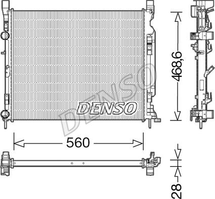 Denso DRM23037 - Радиатор, охлаждение двигателя autosila-amz.com