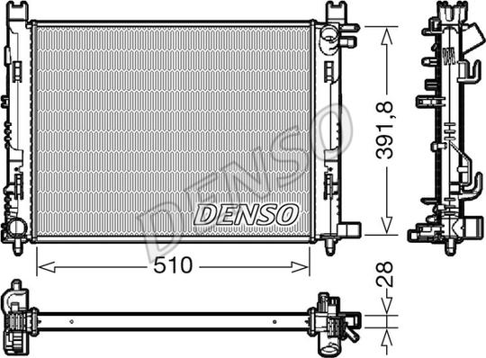 Denso DRM23109 - Радиатор, охлаждение двигателя autosila-amz.com