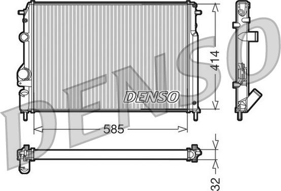 Denso DRM23110 - Радиатор, охлаждение двигателя autosila-amz.com