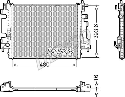 Denso DRM23113 - Радиатор, охлаждение двигателя autosila-amz.com