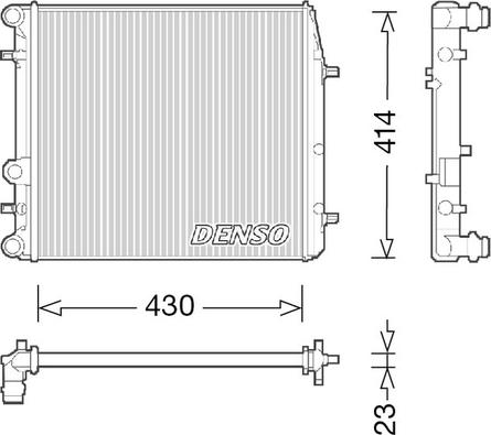 Denso DRM27006 - Радиатор, охлаждение двигателя autosila-amz.com