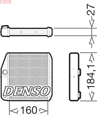 Denso DRR09076 - Радиатор отопителя ALFA ROMEO - FIAT - OPEL QUBO  / PUNTO Evo  / PUNTO  / Grande PUNTO  / FIORINO  / MITO  / CORSA D autosila-amz.com