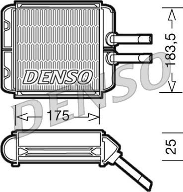 Denso DRR08001 - Радиатор (175x183,5x25) autosila-amz.com