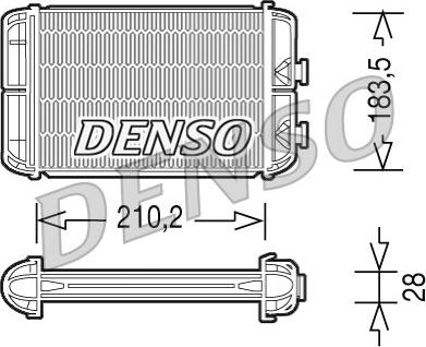 Denso DRR20004 - радиатор печки! \ Opel Astra G/Zafira All 98> autosila-amz.com