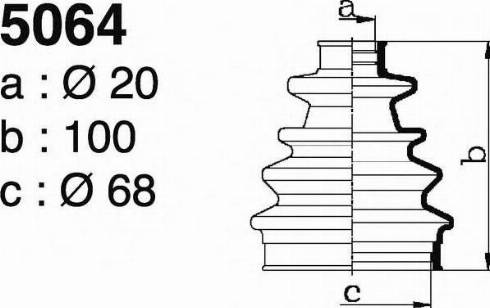 DEPA 5064 - Пыльник, приводной вал autosila-amz.com