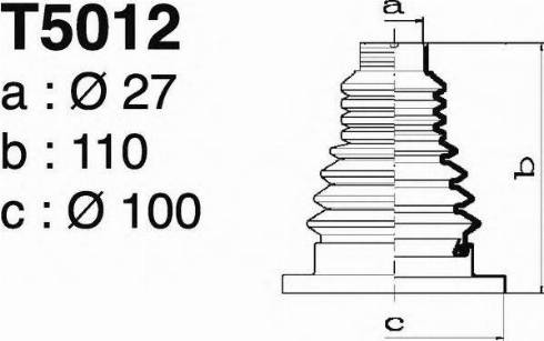 DEPA T5012 - Пыльник, приводной вал autosila-amz.com