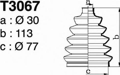 DEPA T3067 - Пыльник, приводной вал autosila-amz.com