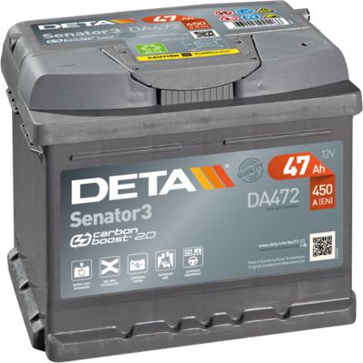 DETA DA472 - Стартерная аккумуляторная батарея, АКБ autosila-amz.com