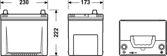 DETA DA654 - Аккумуляторная батарея 65Ah DETA SENATOR3 12 V 65 AH 580 A ETN 0(R+) Korean B1 230x170x225mm 16.2kg autosila-amz.com