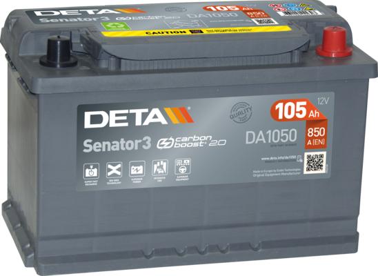 DETA DA1050 - Стартерная аккумуляторная батарея, АКБ autosila-amz.com